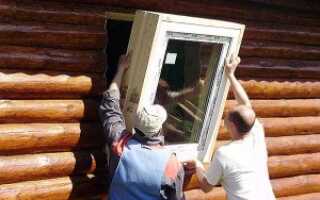 Установка пластиковых окон со стеклопакетом в деревянном доме своими руками