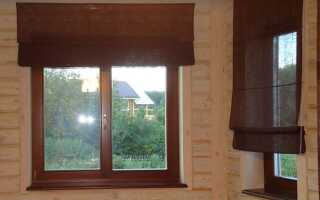 Рулонные шторы для окон из дерева