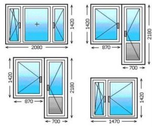 Размеры стандартных пластиковых окон