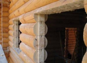 Окосячка в бревенчатом доме