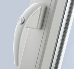 Оконная ручка с кнопкой (без ключа)