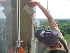 Отделка внешних откосов цементом