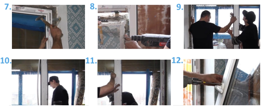 Установка двери на лоджии