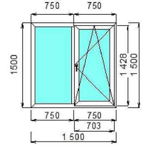 Сколько стоит двустворчатое окно