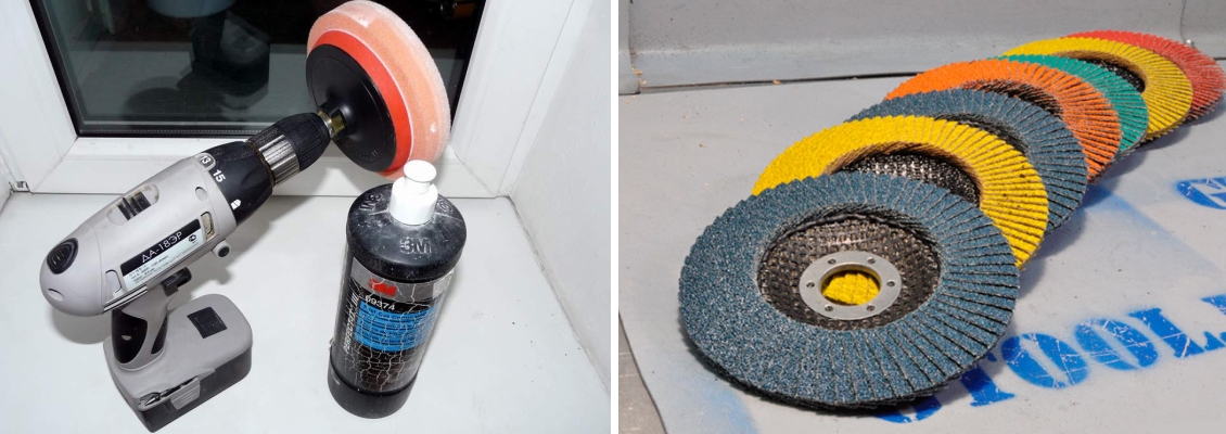 Шлифовальная машинка и войлочные диски