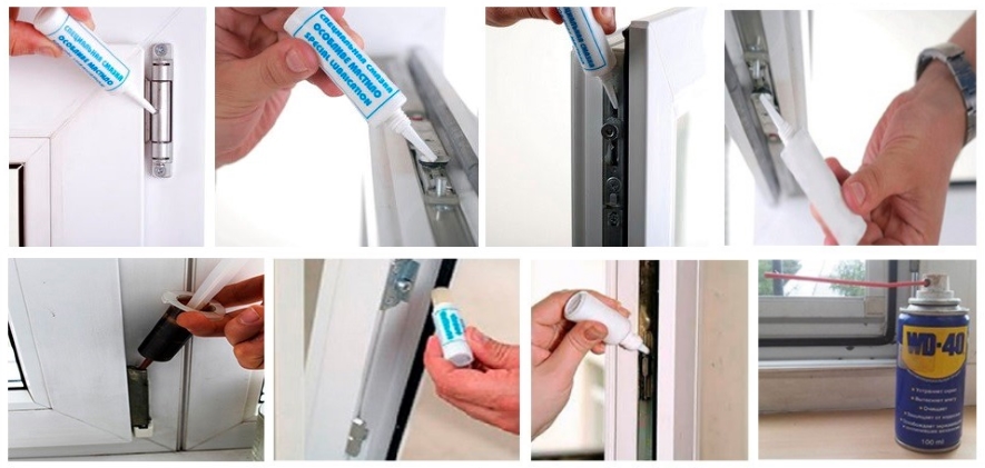 Смазка фурнитуры окна