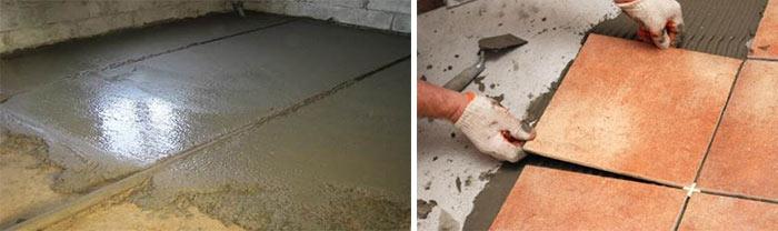 Выравнивание плиткой