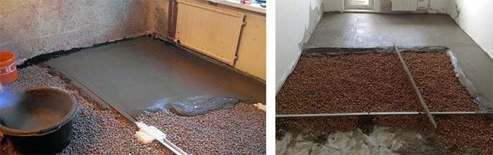 Укладка стяжки