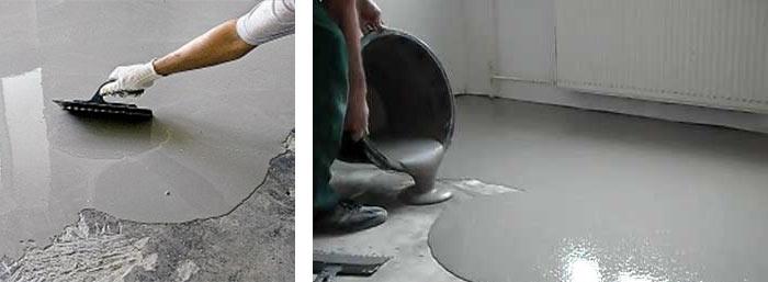Укладка жидкого пола
