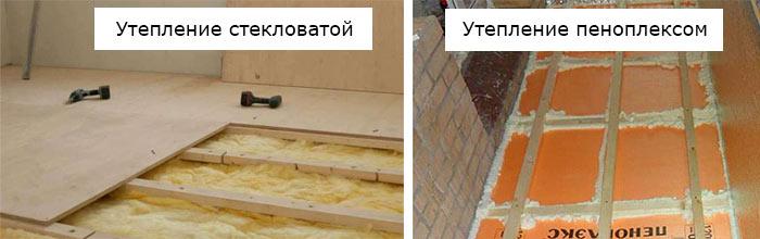Варианты утепления стекловатой и пеноплексом